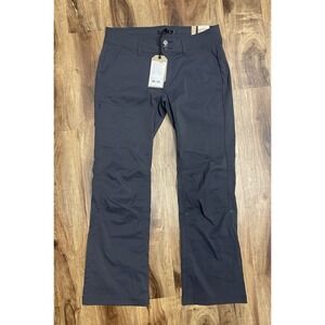 Prana Halle Stretch Roll Up Hiking Gray Pants short inseam 30" Women's Sz 8 NWT